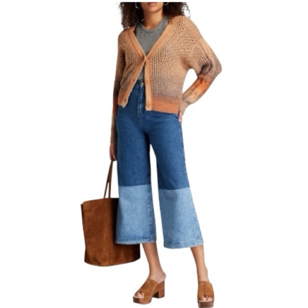 Triarchy High-Rise Two Tone Wide Leg Jeans - Women’s Size 27 (US 4) - New